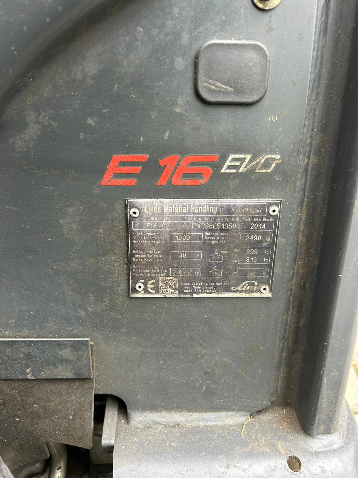 Linde E16 elektrische heftruck 1.600 kg uit 2014 – foto 6 van 9